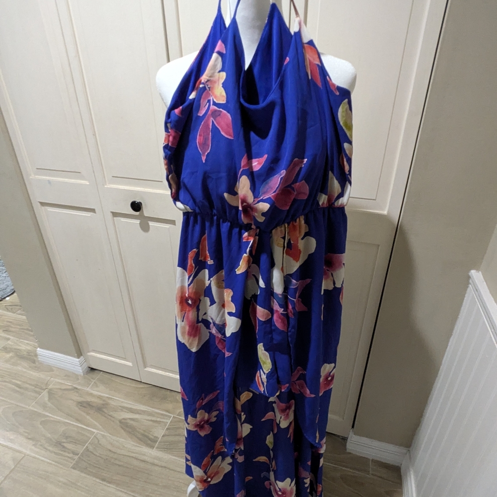 Peach Love California Blue and Pink Dress